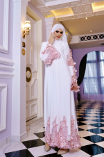 Natasha (3D Floral) White Pink - Image 3