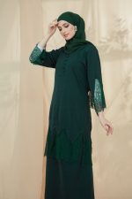 RANIA Kurung Lace Emerald Green - Image 6
