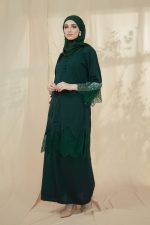 RANIA Kurung Lace Emerald Green - Image 4