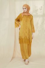RANIA Kurung Lace Mustard - Image 3