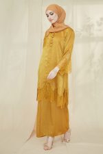 RANIA Kurung Lace Mustard - Image 4