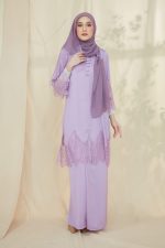 RANIA Kurung Lace Pastel Lilac - Image 5