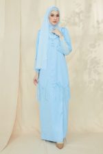 RANIA Kurung Lace Light Blue - Image 2