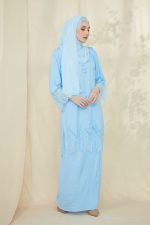 RANIA Kurung Lace Light Blue - Image 5