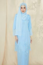 RANIA Kurung Lace Light Blue - Image 4
