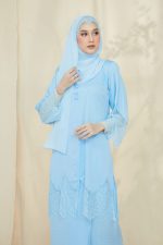 RANIA Kurung Lace Light Blue - Image 3