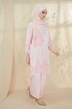 RANIA Kurung Lace Rose Pink - Image 5