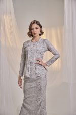 NATRAH kurung White Brown - Image 3