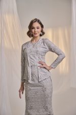 NATRAH kurung White Brown - Image 4